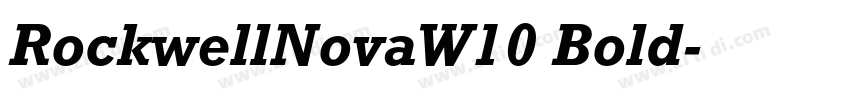 RockwellNovaW10 Bold字体转换